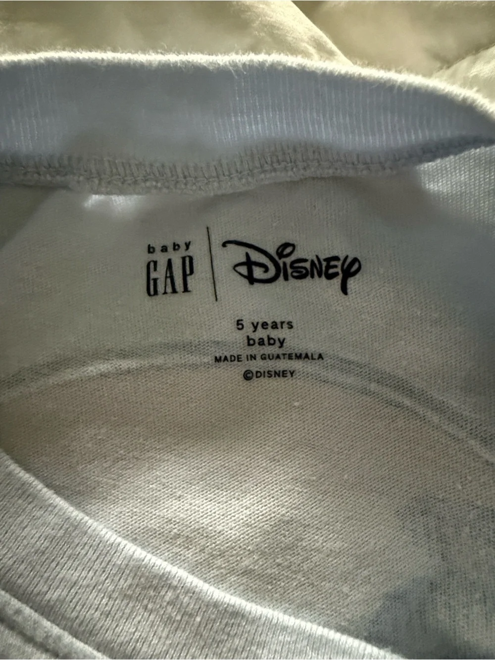 GAP Light Blue Kids Tee with Mickey Mouse and Beach Graphic